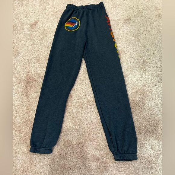 NWOT GREY KID'S AVIATOR NATION LOGO SWEATPANTS - CHARCOAL - Picture 4 of 8
